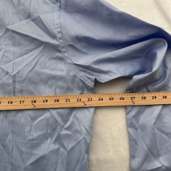 Eton Dress Shirt Mens 44 17.5 Blue Contemporary Business Casual Button Up - Picture 4 of 8